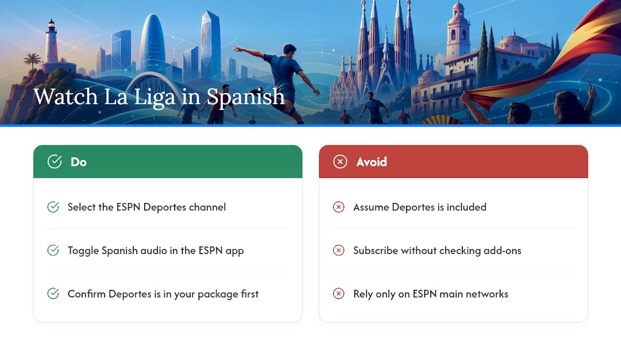How Do You Watch La Liga in Spanish? — overview diagram